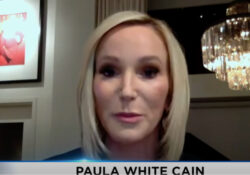 Screenshot of Victory Channel's "Flashpoint" show: Paula White Cain