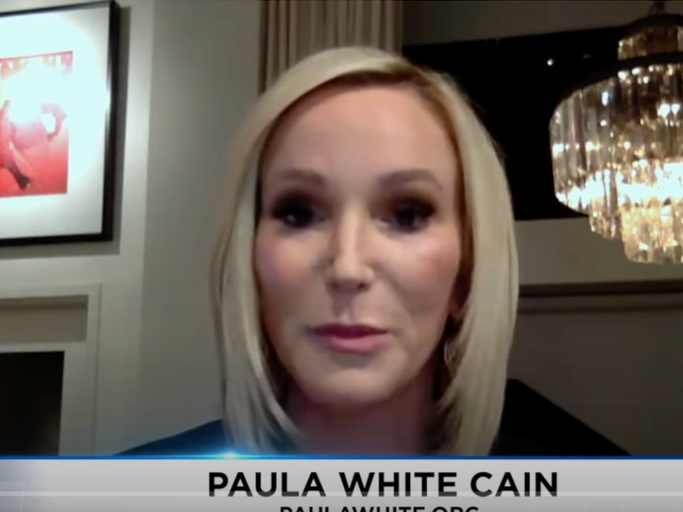 Screenshot of Victory Channel's "Flashpoint" show: Paula White Cain