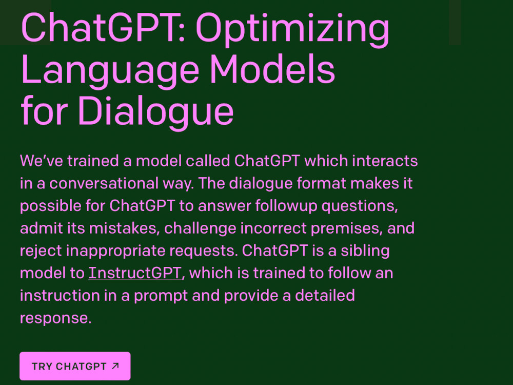 Chat GPT screenshot