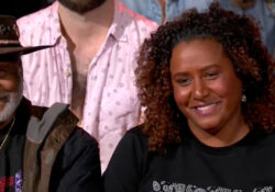 Larissa Minniecon on QandA (with her father Ray on the left)