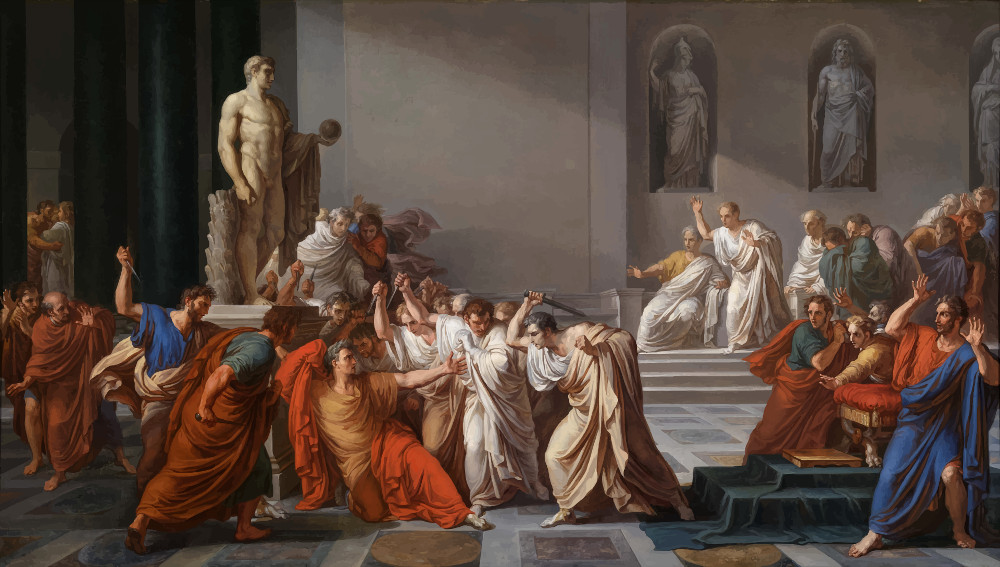 Image: The death of Julius Caesar by Vincenzo Camuccini, Museo Nazionale di Capodimonte, Naples