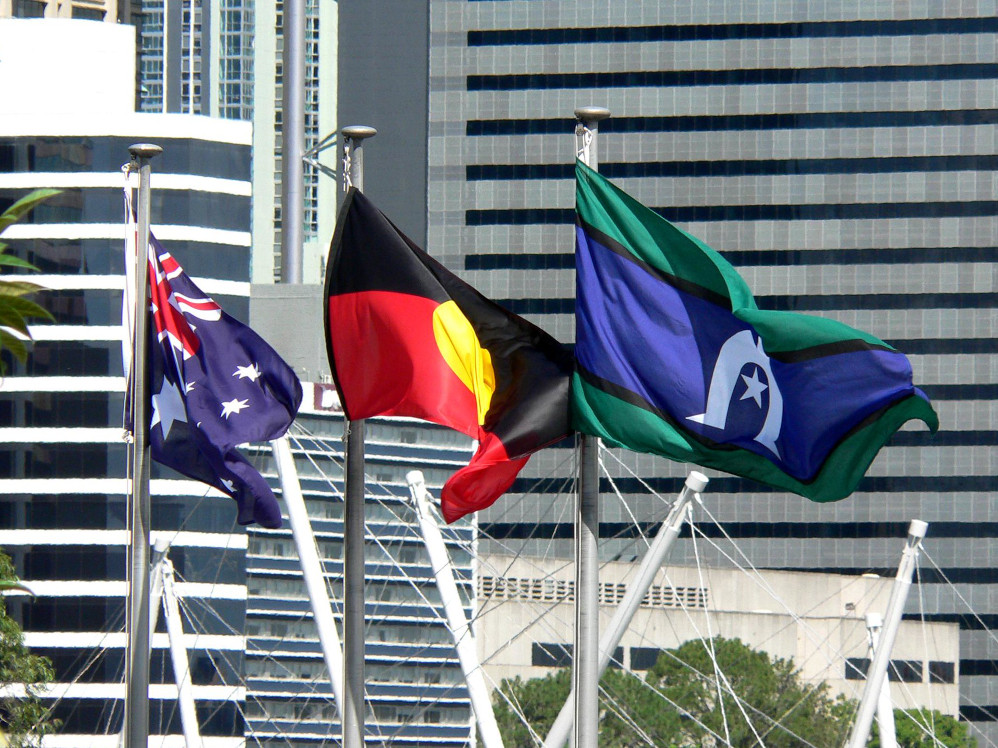 Three flags of Australia