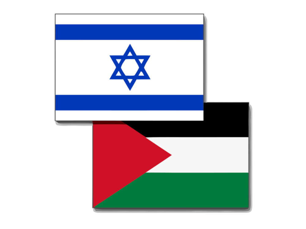 Israel and Palestine flags