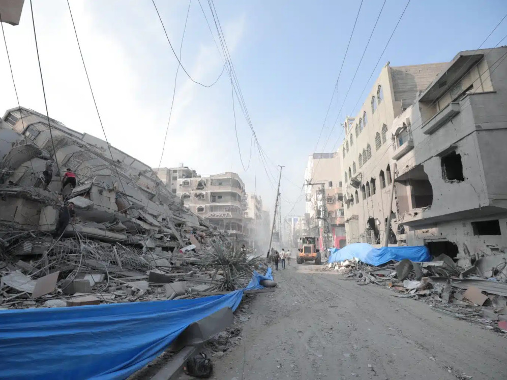 Bombed Street in Gaza