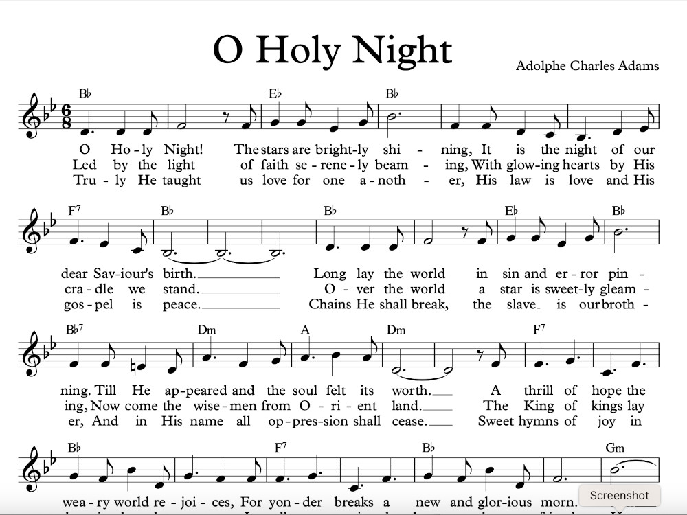 O Holy Night music