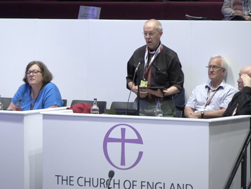 Justin Welby addresses General Synod Jul;y 2024