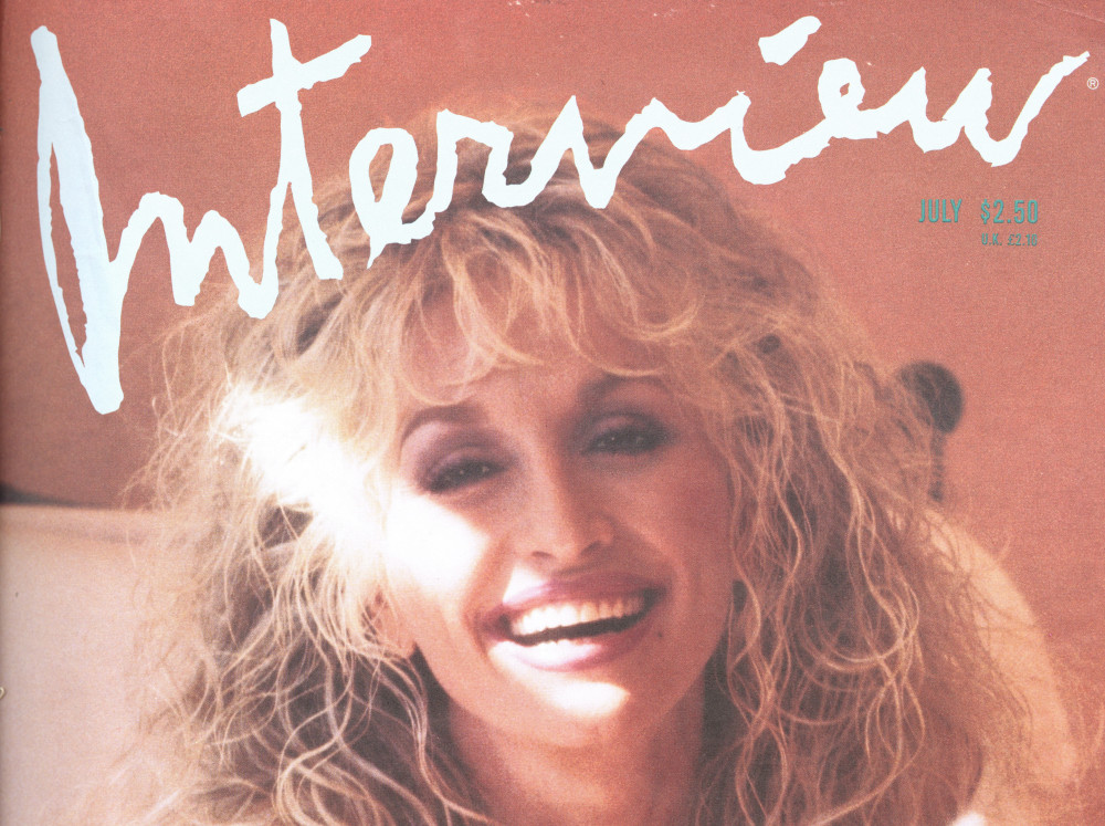 Dolly parton on the cover of Interview Magazine