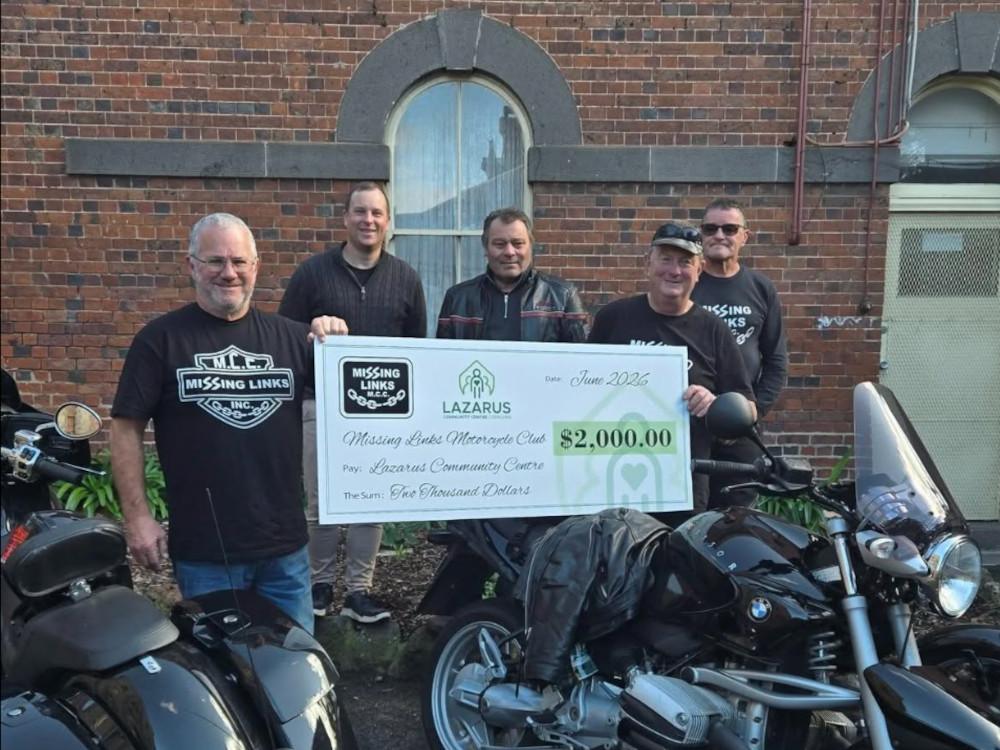 Local Bikies aid Lazarus centre Geelong